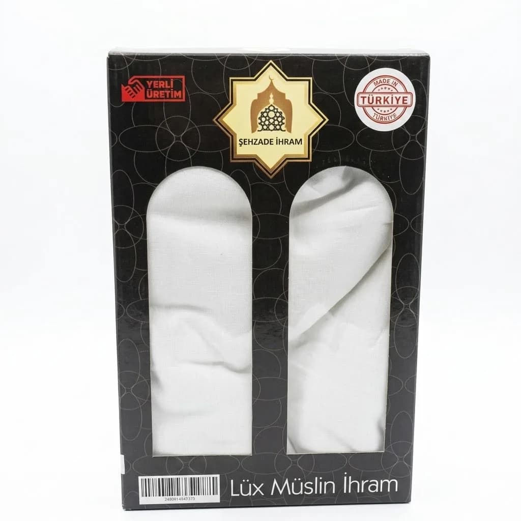 Şehzade Lüks Müslin İhram Seti - Ultra Hafif & Nefes Alan Premium Kalite